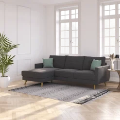 Ecksofa MANDY links anthrazit