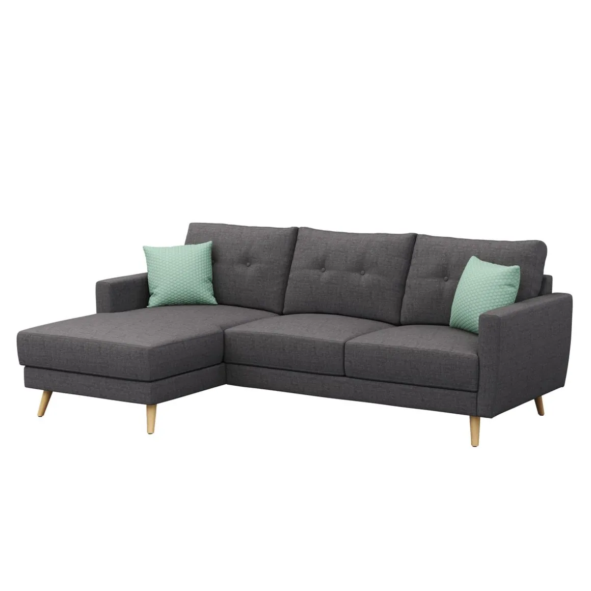 Ecksofa MANDY links anthrazit