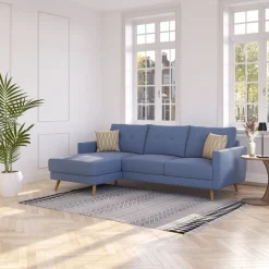 Ecksofa MANDY links blau