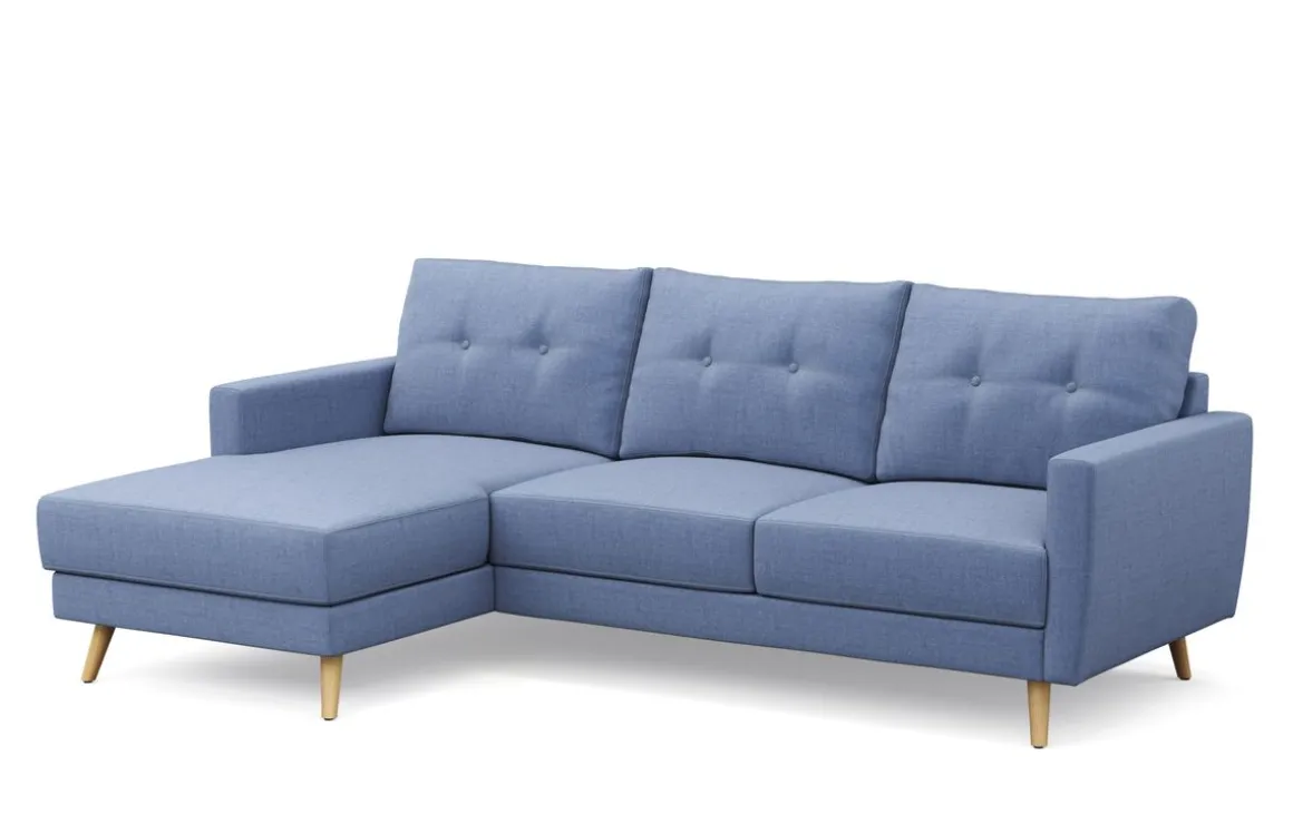 Ecksofa MANDY links blau