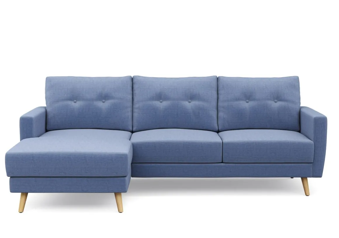 Ecksofa MANDY links blau