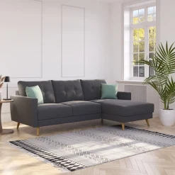 Ecksofa MANDY rechts anthrazit