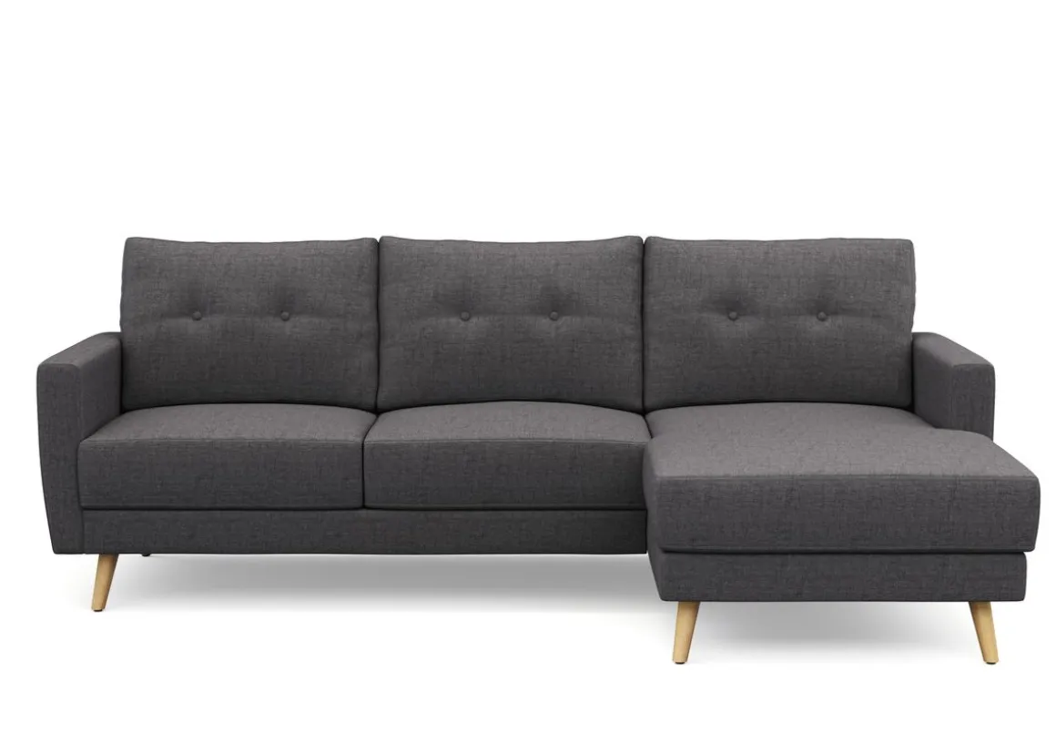 Ecksofa MANDY rechts anthrazit