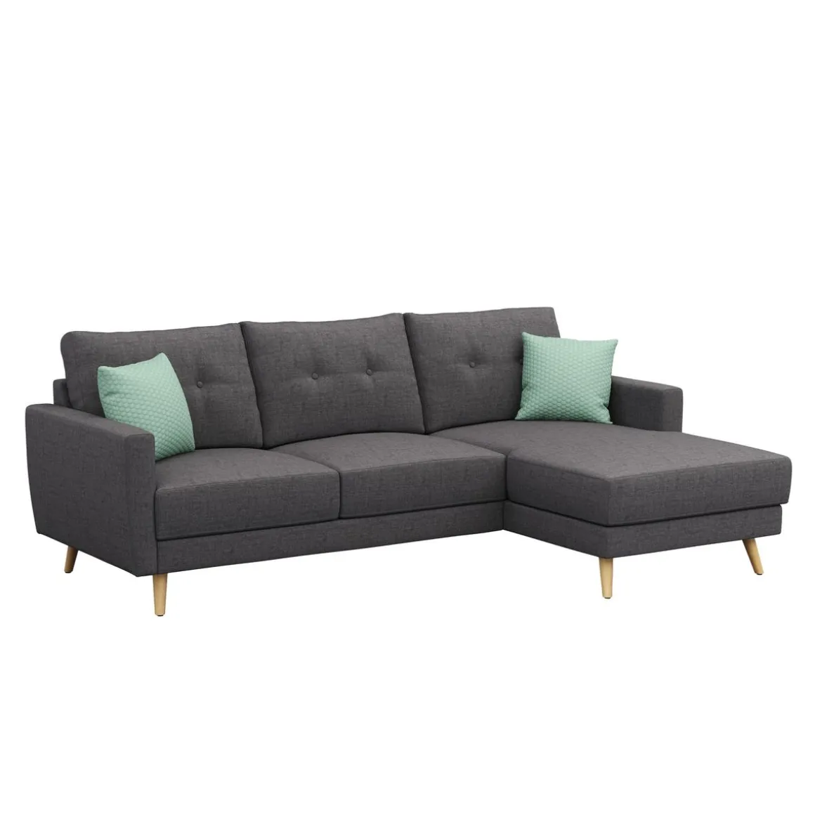 Ecksofa MANDY rechts anthrazit