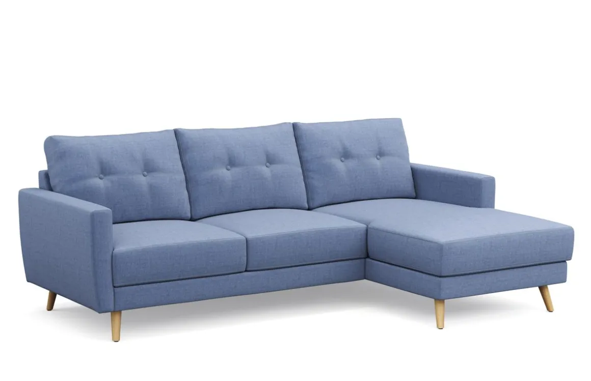Ecksofa MANDY rechts blau