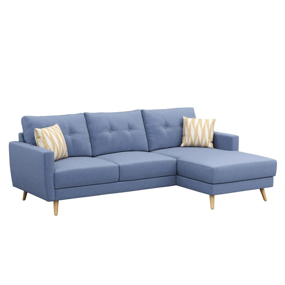 Ecksofa MANDY rechts blau