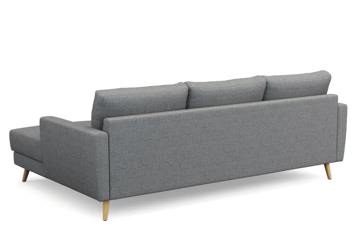 Ecksofa MANDY rechts grau
