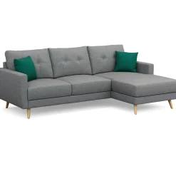 Ecksofa MANDY rechts grau