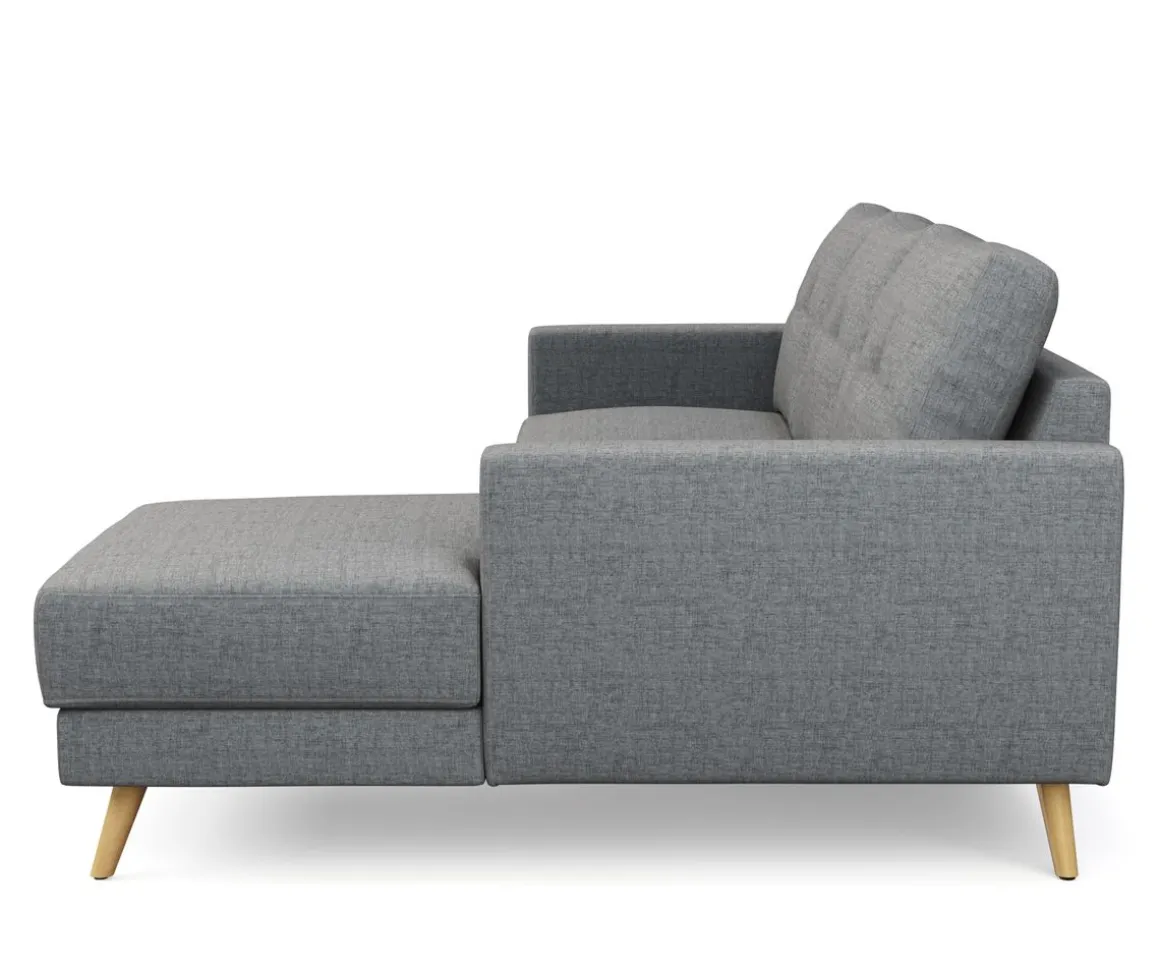 Ecksofa MANDY rechts grau