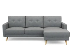 Ecksofa MANDY rechts grau