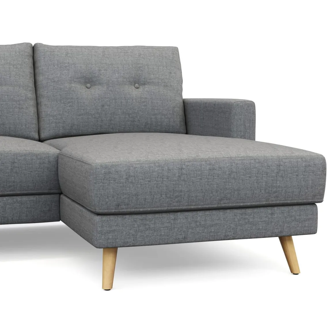 Ecksofa MANDY rechts grau