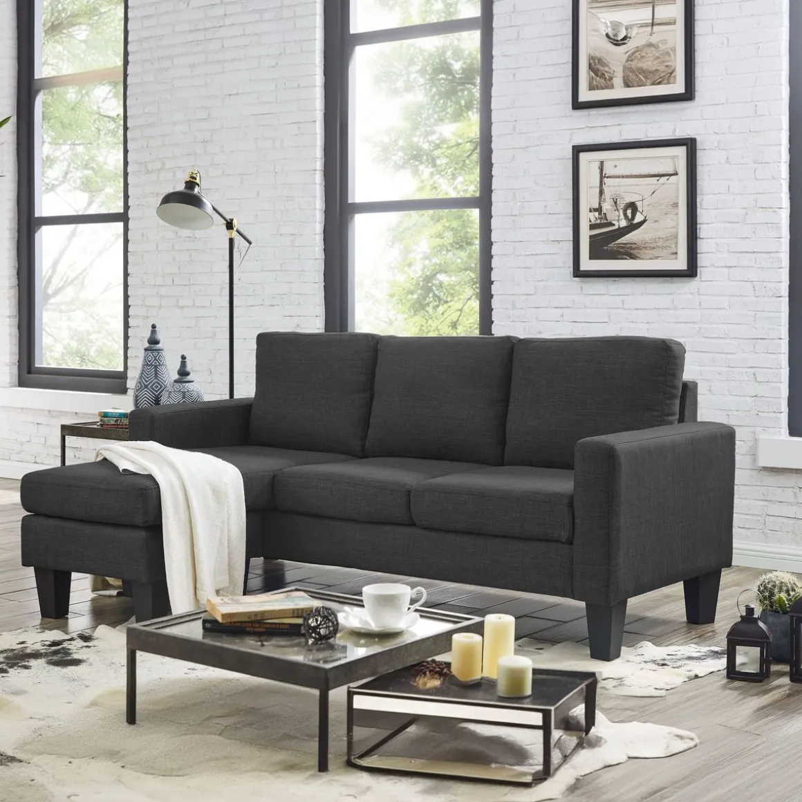 Ecksofa MILA anthrazit