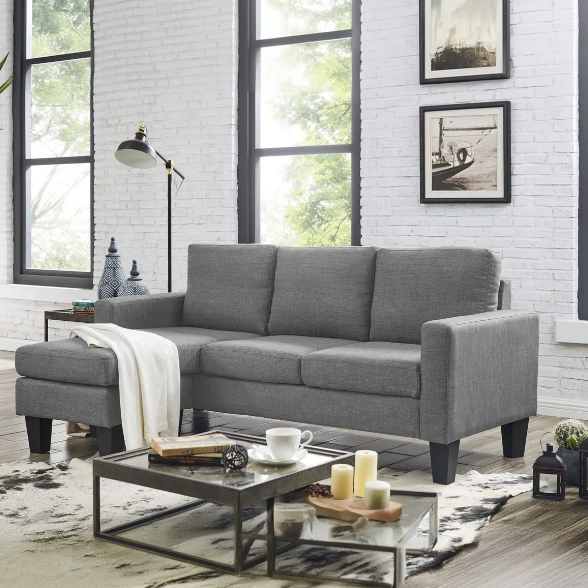 Ecksofa MILA grau