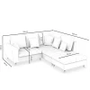 Ecksofa mit Ottomane ISLA rechts anthrazit