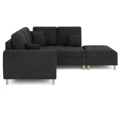 Ecksofa mit Ottomane ISLA rechts anthrazit