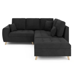 Ecksofa mit Ottomane ISLA rechts anthrazit