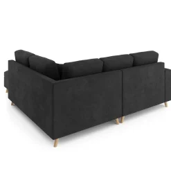 Ecksofa mit Ottomane ISLA rechts anthrazit