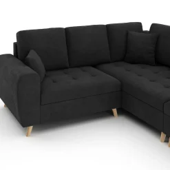 Ecksofa mit Ottomane ISLA rechts anthrazit