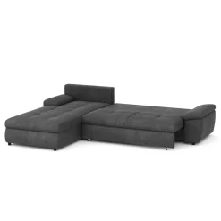 Ecksofa mit Schlaffunktion BRYNN links anthrazit