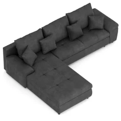 Ecksofa mit Schlaffunktion BRYNN links anthrazit