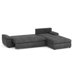 Ecksofa mit Schlaffunktion BRYNN rechts anthrazit