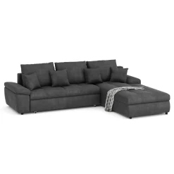 Ecksofa mit Schlaffunktion BRYNN rechts anthrazit