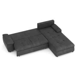 Ecksofa mit Schlaffunktion BRYNN rechts anthrazit