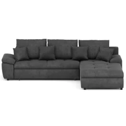Ecksofa mit Schlaffunktion BRYNN rechts anthrazit