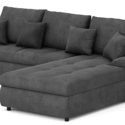 Ecksofa mit Schlaffunktion BRYNN rechts anthrazit