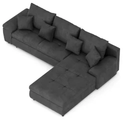 Ecksofa mit Schlaffunktion BRYNN rechts anthrazit