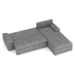 Ecksofa mit Schlaffunktion BRYNN rechts grau