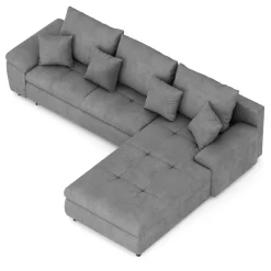Ecksofa mit Schlaffunktion BRYNN rechts grau