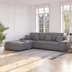 Ecksofa mit Schlaffunktion BRYNN links grau