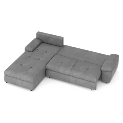Ecksofa mit Schlaffunktion BRYNN links grau