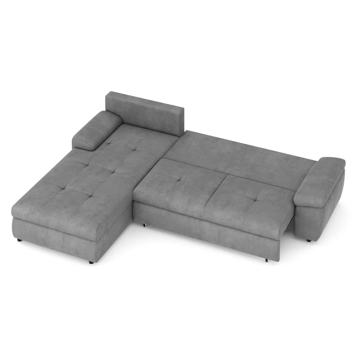 Ecksofa mit Schlaffunktion BRYNN links grau