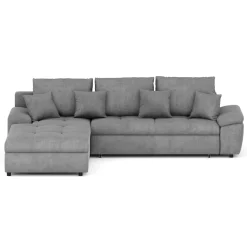 Ecksofa mit Schlaffunktion BRYNN links grau