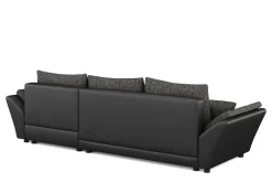 Ecksofa mit Schlaffunktion CAESAR links/rechts schwarz