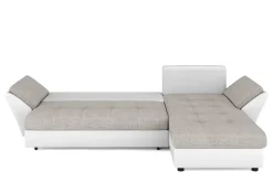 Ecksofa mit Schlaffunktion CAESAR links/rechts weiss/beige