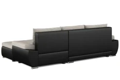 Ecksofa mit Schlaffunktion KIRA rechts schwarz/grau