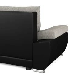 Ecksofa mit Schlaffunktion KIRA rechts schwarz/grau