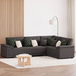 Ecksofa mit Schlaffunktion LYNN rechts anthrazit