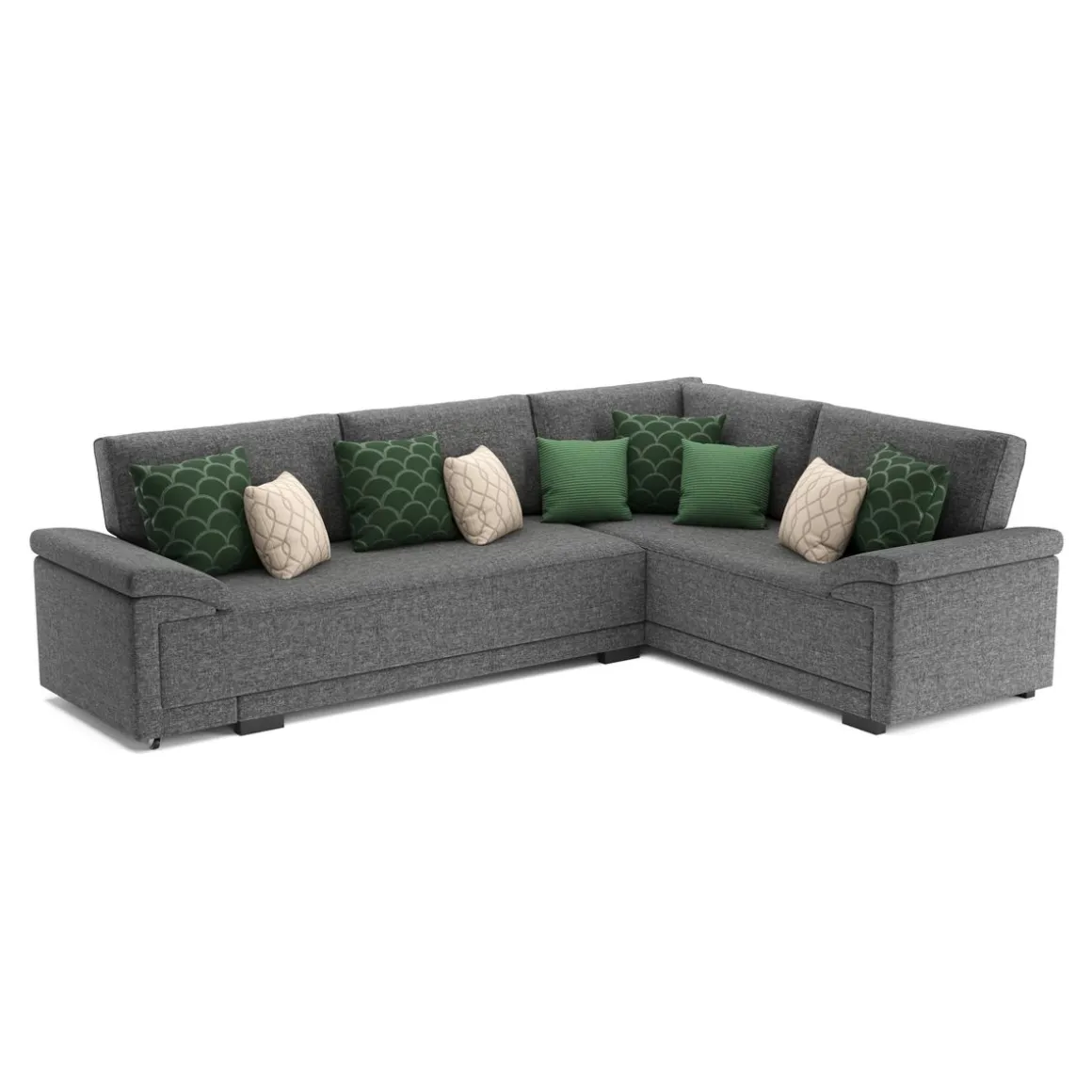 Ecksofa mit Schlaffunktion LYNN rechts anthrazit