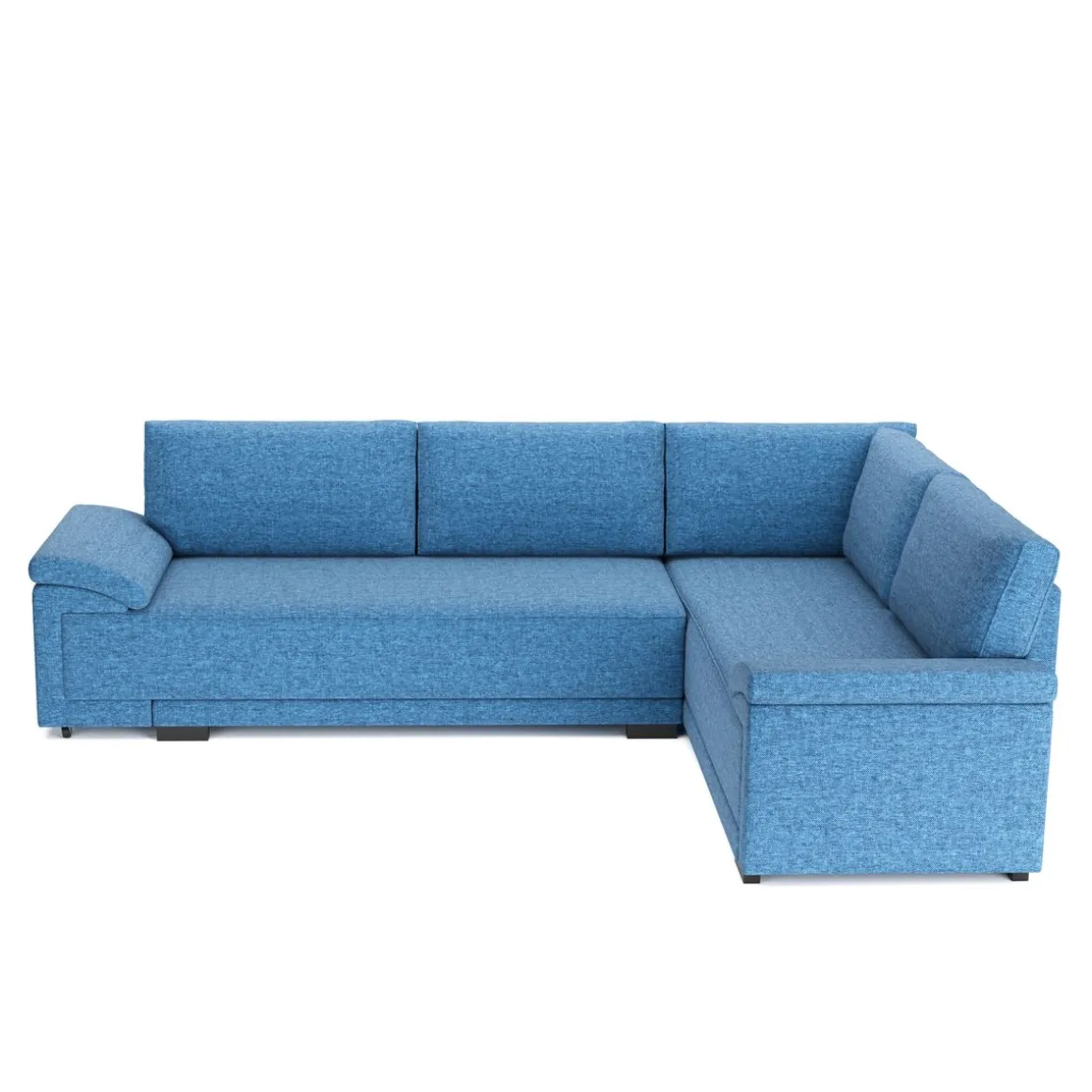 Ecksofa mit Schlaffunktion LYNN rechts blau