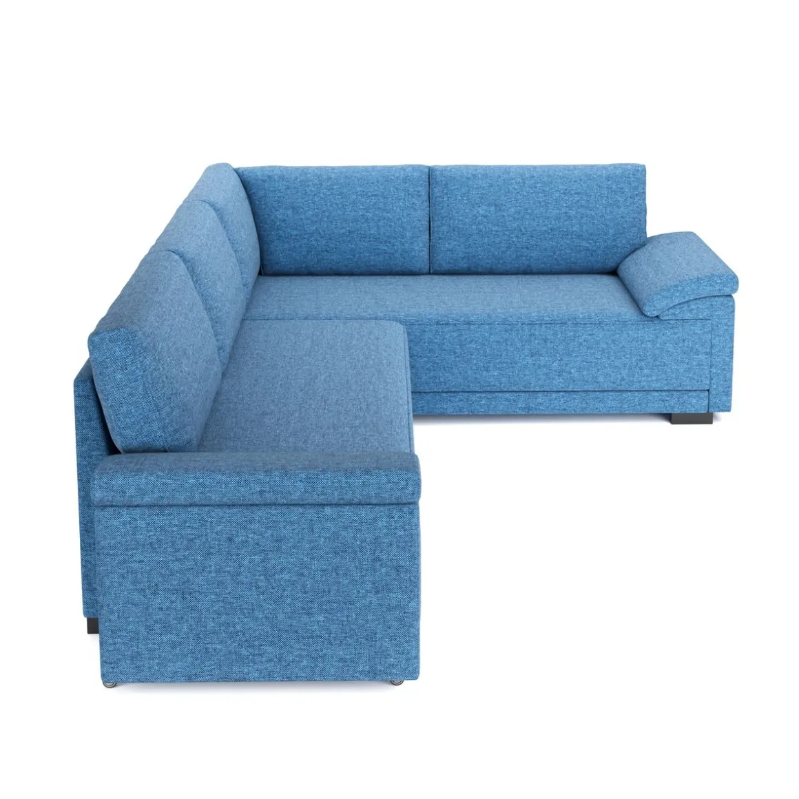 Ecksofa mit Schlaffunktion LYNN rechts blau
