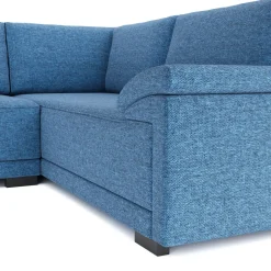Ecksofa mit Schlaffunktion LYNN rechts blau
