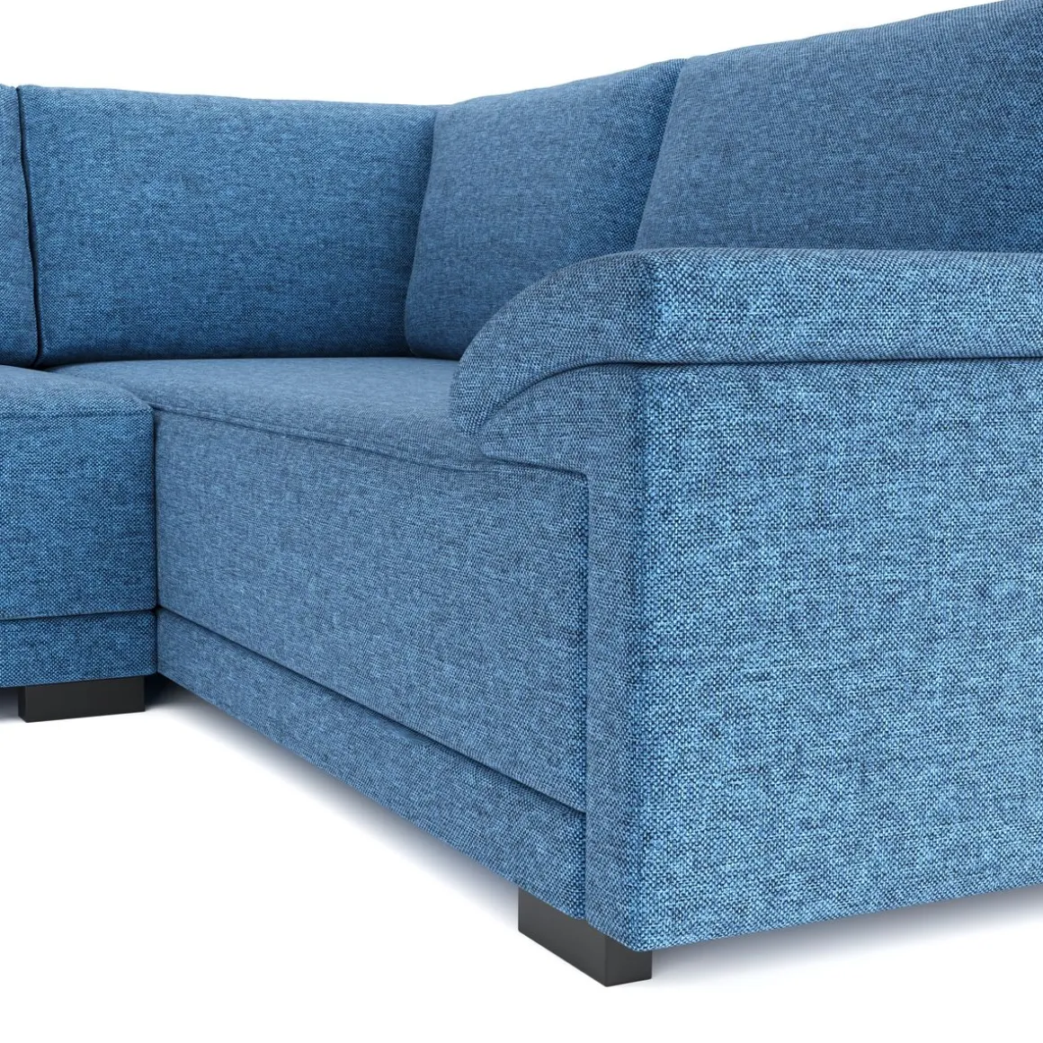 Ecksofa mit Schlaffunktion LYNN rechts blau