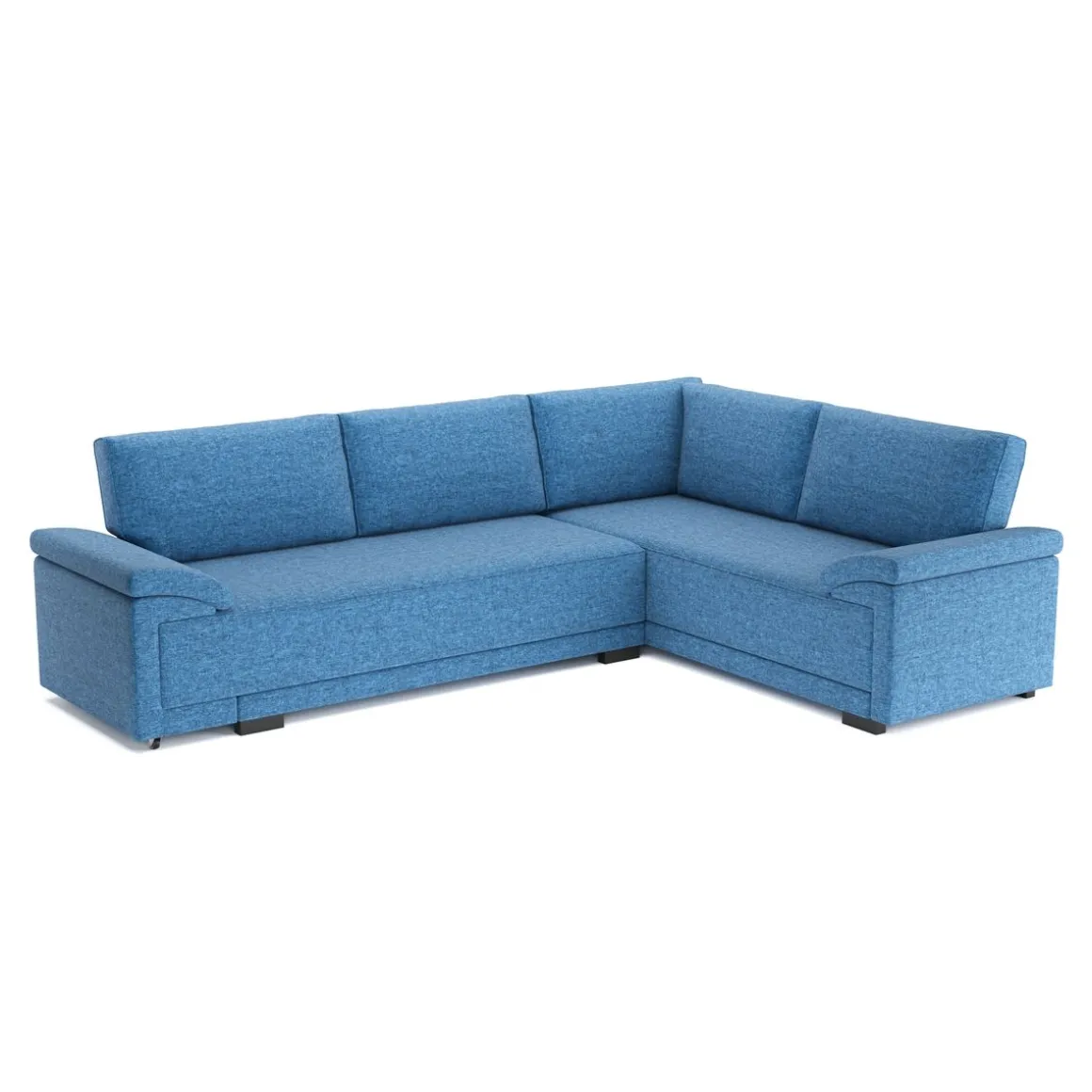 Ecksofa mit Schlaffunktion LYNN rechts blau