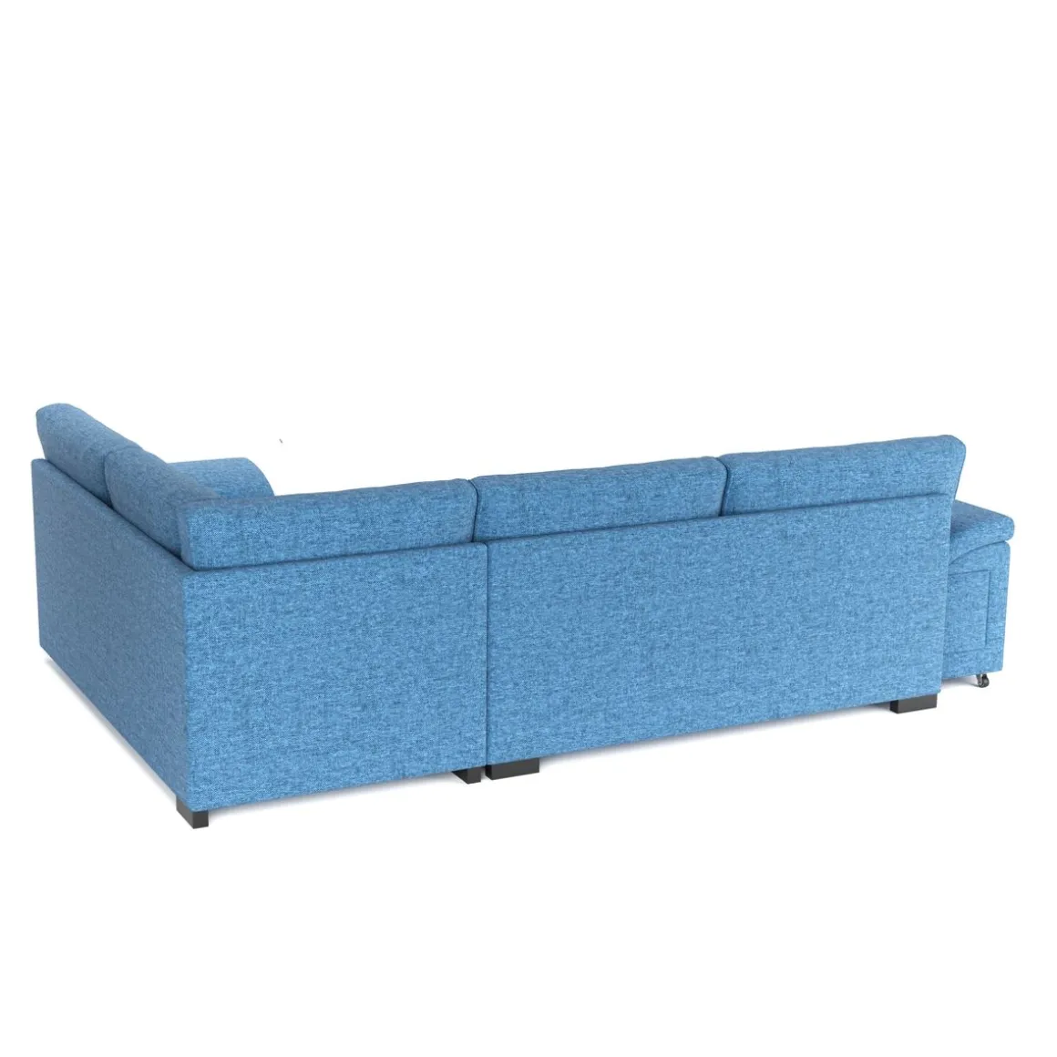Ecksofa mit Schlaffunktion LYNN rechts blau