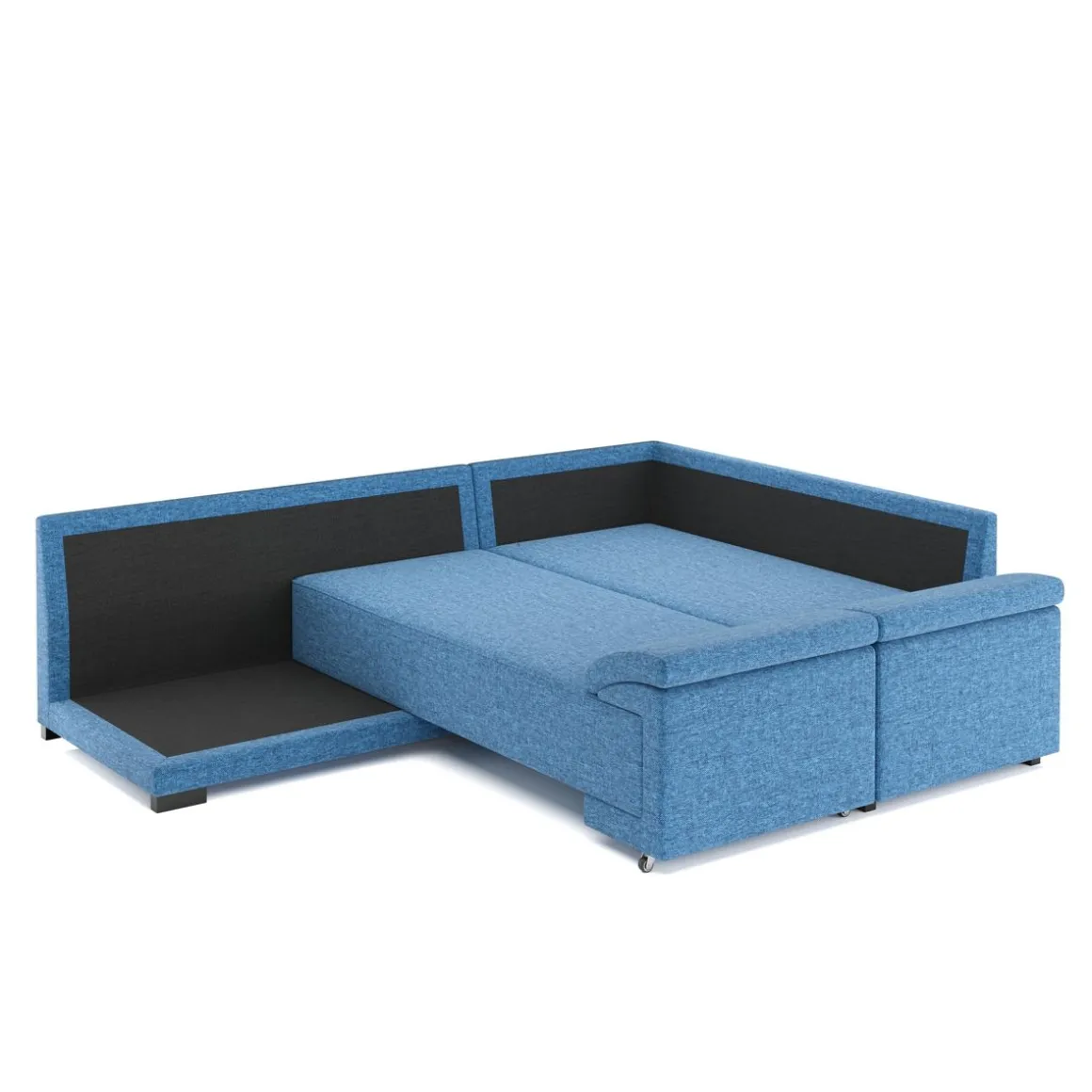 Ecksofa mit Schlaffunktion LYNN rechts blau