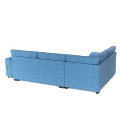 Ecksofa mit Schlaffunktion LYNN links blau